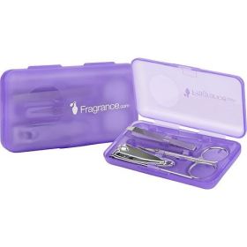 FRAGRANCENET BEAUTY ACCESSORIES by 4 PIECE SET WITH NAIL CLIPPER & TWEEZERS & CUTICLE SCISSORS & CUTICLE PUSHER IN A COMPACT CASE