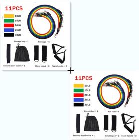 Fitness Rally Elastic Rope Resistance Band (Option: 2 sets 11pcs)