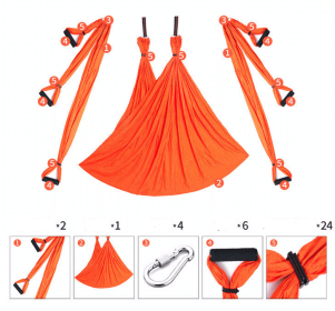 Anti Gravity Yoga Hammock (Option: Orange set)