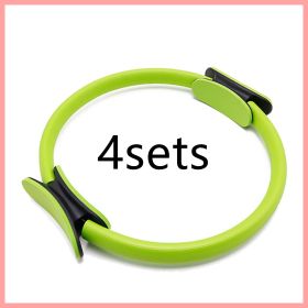 Yoga Fitness Pilates Ring Women Girls Circle Magic Dual Exercise Home Gym Workout Sports Lose Weight Body Resistance (Option: Green4sets)