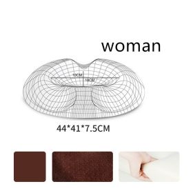 Seat Cushion Pillow for Office Memory Foam (Option: Coffee-Velvet-Woman)