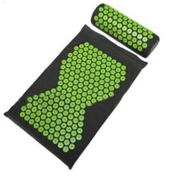 Acupuncture Yoga Cushion Massage Cushion and Pillow (Option: B green-Set)