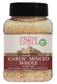 Pride of India â€“ Garlic Minced â€“ Gourmet Seasoning â€“ Ideal for Dips/Sauces/Bread/Salad/Stir-Fries â€“ Ideal Pantry Condiments â€“ Easy to Use (size: 7 oz)