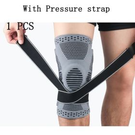 Bandage silicon Knit Kneepad (Color: Grey, size: XL)